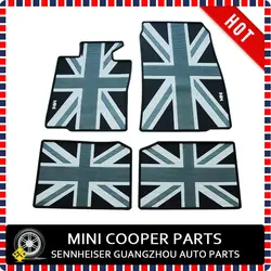 Zupełnie nowa guma materiał duża flaga Union Jack Style mata do stóp dla Mini Cooper Countryman S R60 (4 sztuk/zestaw)