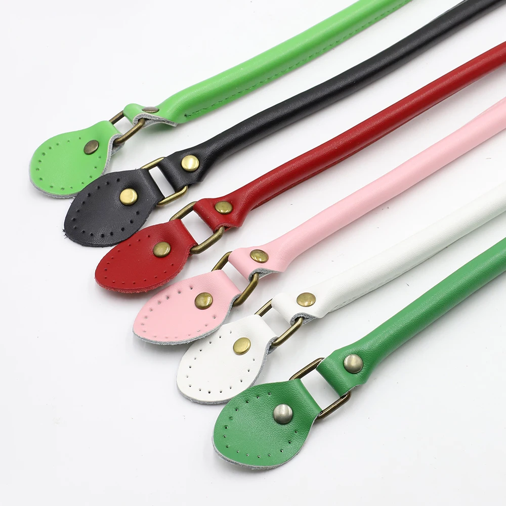 2pcs/lot 50cm Genuine Leather Bag Strap DIY Handmade Handles for Crossbody Replacement Shoulder Handbag Wallet Handle