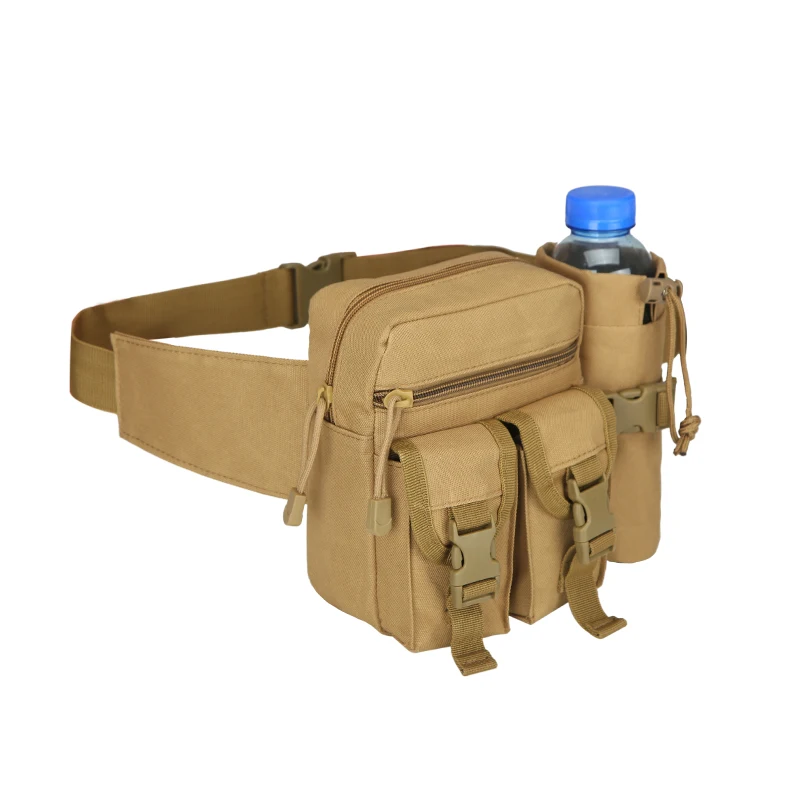 Nouveau sac de ceinture tactique pour hommes, bouteille d'eau de randonnée en Nylon, pochette pour téléphone, Sports de plein air, chasse militaire, escalade, Camping