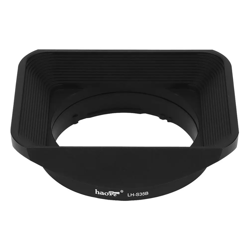 Haoge LH-S35B Square Metal Lens Hood Shade with Cap for Sony T FE 35mm F2.8 ZA SEL35F28Z and T FE 55mm F1.8 ZA SEL55F18Z Lens