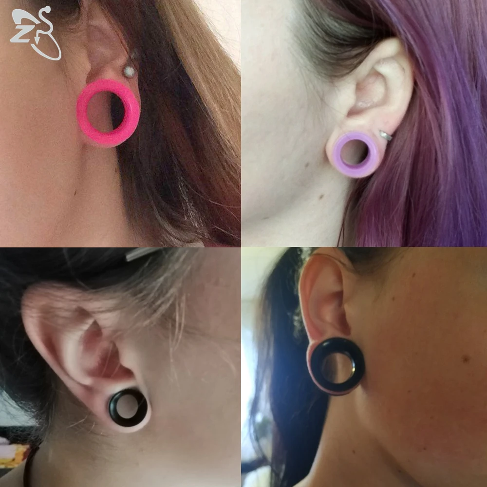 Silicone Thick Double Flared Ear Plug, 2pcs