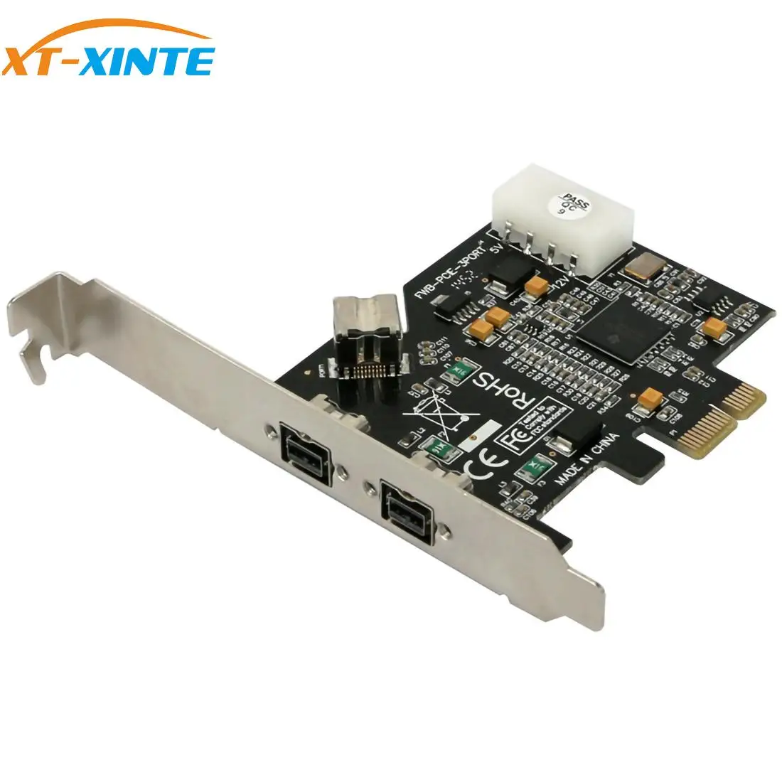 PCI Express PCI-E x1 to 3 Ports 1394B Controller Card Add On Card for FireWire 800 IEEE 1394 B 2+1 Digital Camera Video Capture