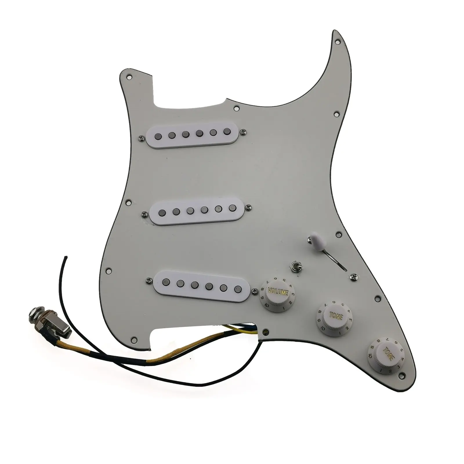 

7-Way loaded pickguard Guitar Pickups SSS 60s Style single coils Alnico 5 wiring White