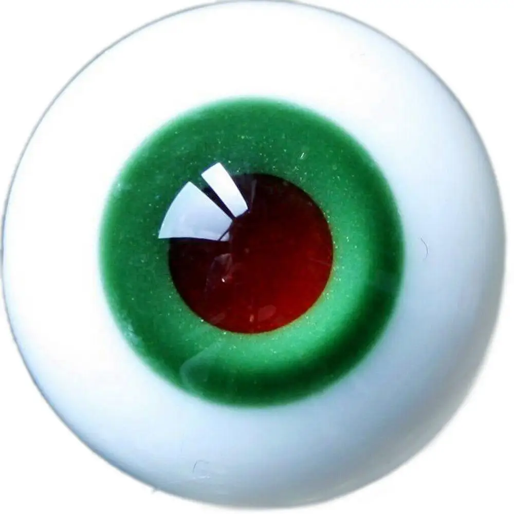 [wamami] 6mm 8mm 10mm 12mm 14mm 16mm 18mm 20mm 22mm 24mm Green Glass Eyes Eyeball BJD Doll Dollfie Reborn Making Crafts