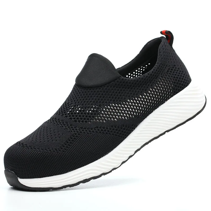 men fashion breathable steel toe covers work safety shoes worker summer safe shoe platform security boots protective footwear