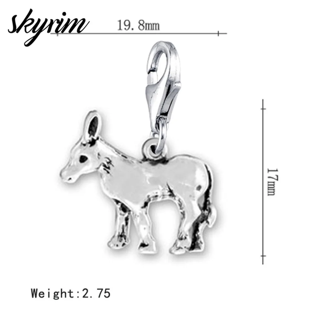 Skyrim 10Pcs Zinc Alloy Vintage Jewelry Accessories Making Lobster Clasp Animal Sea Otter Charm DIY Handmade Jewelry Findings