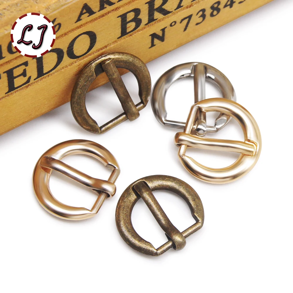 New 10pcs/lot 13mm Silver Bronze Gold Semicircle Metal Shoes Bag Belt Pin Buckles Decoration Sewing Handmade DIY Accessories