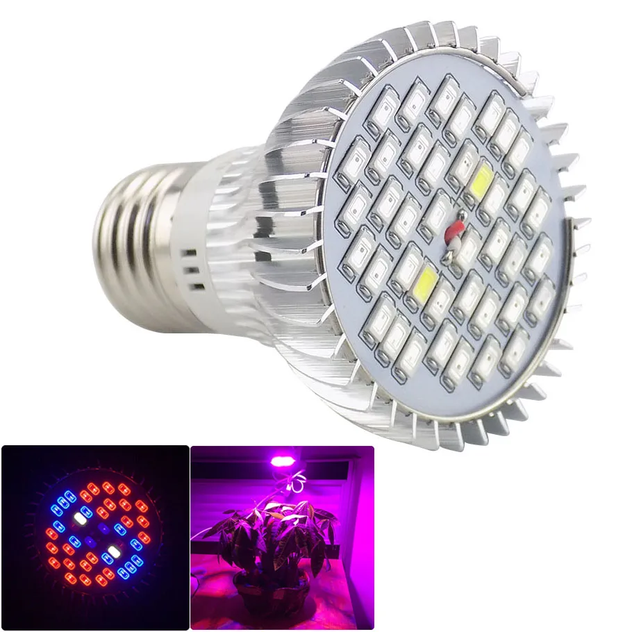 

40 LED UV Full Spectrum Led grow Lights bulbs lamp for plant veg flower Hydroponic plants lighting indoor greenhouse grow tent