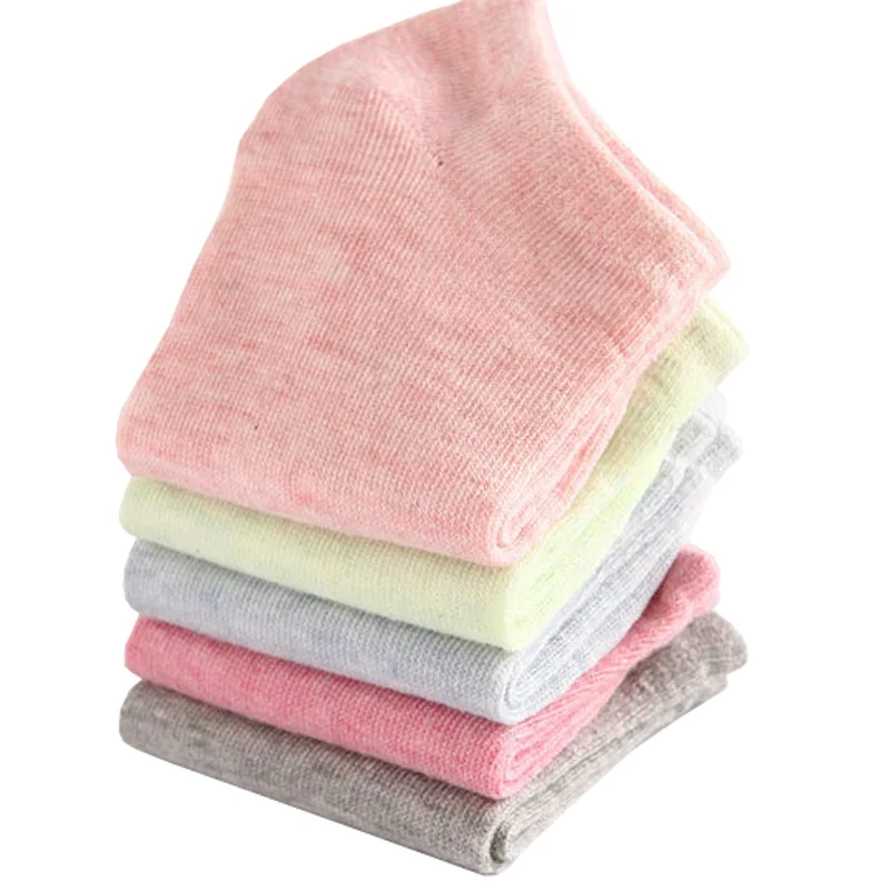 Chaussettes décontractées en coton pour adultes, couleur unie, 5, paire/lot, nouvelle collection