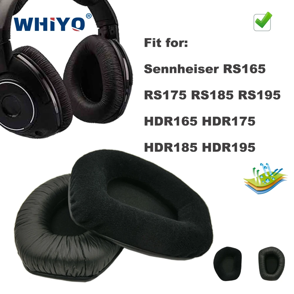 Replacement Ear Pads for Sennheiser RS165 RS175 RS185 RS195 HDR165 HDR175 HDR185 HDR195 Headset Parts Earmuff Cover Cushion Cups