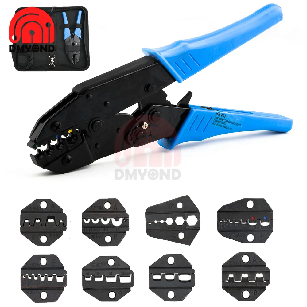 Crimping Pliers Clamp Tools Cap/coaxial Cable Terminals Kit 230mm HS-40J Multi Functional Carbon Steel Multifunctional
