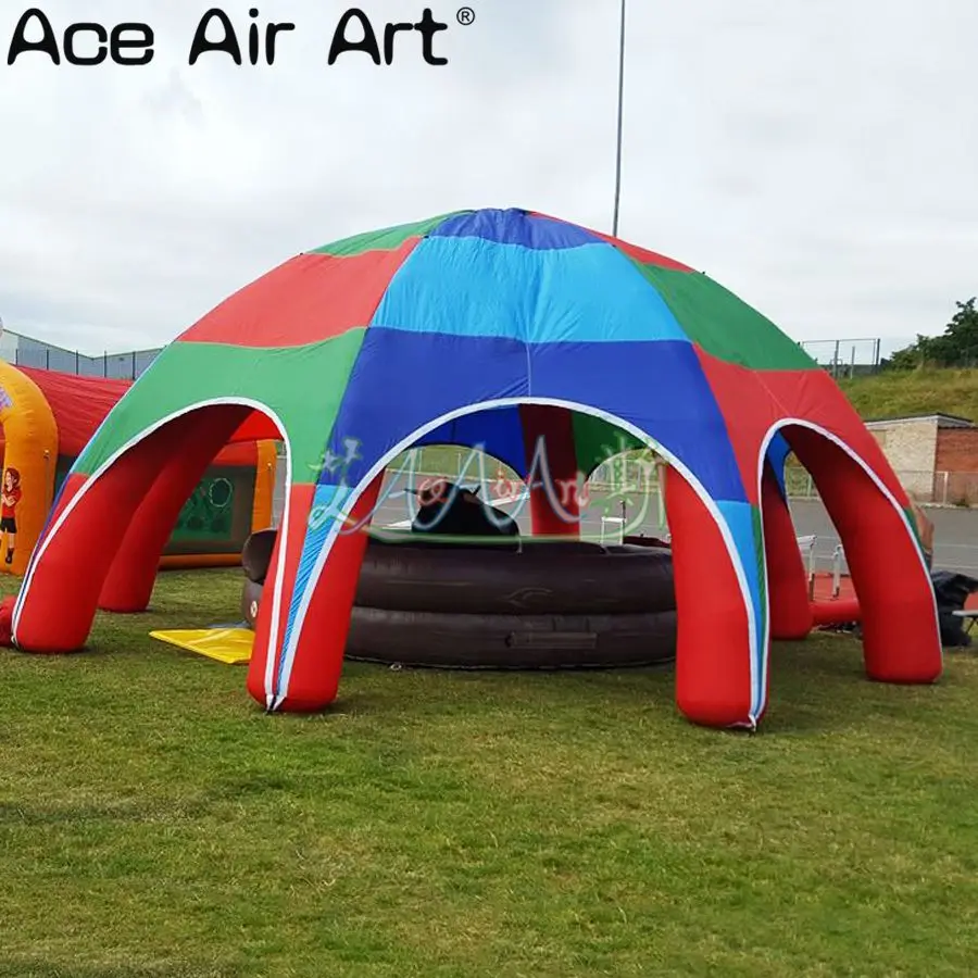 Inflatable Spider Dome Tent, Roof Top Tent for Outdoor Activity, Multi-Color Trade Show, 10m Diameter