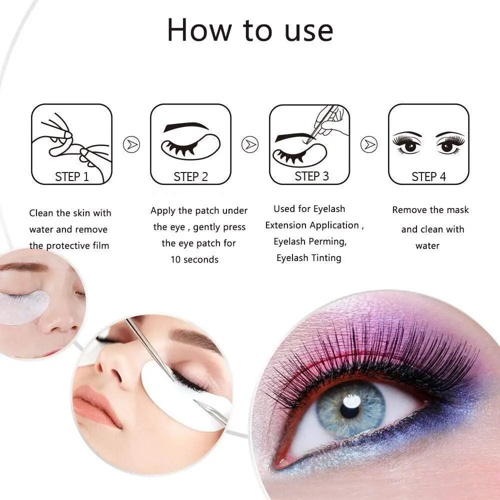 50/100/200/500 Pairs Eyelash Extension Under Eye Pads Paper Patches Under Eye Patch For Grafting Lamination Of Eyelashes Makeup