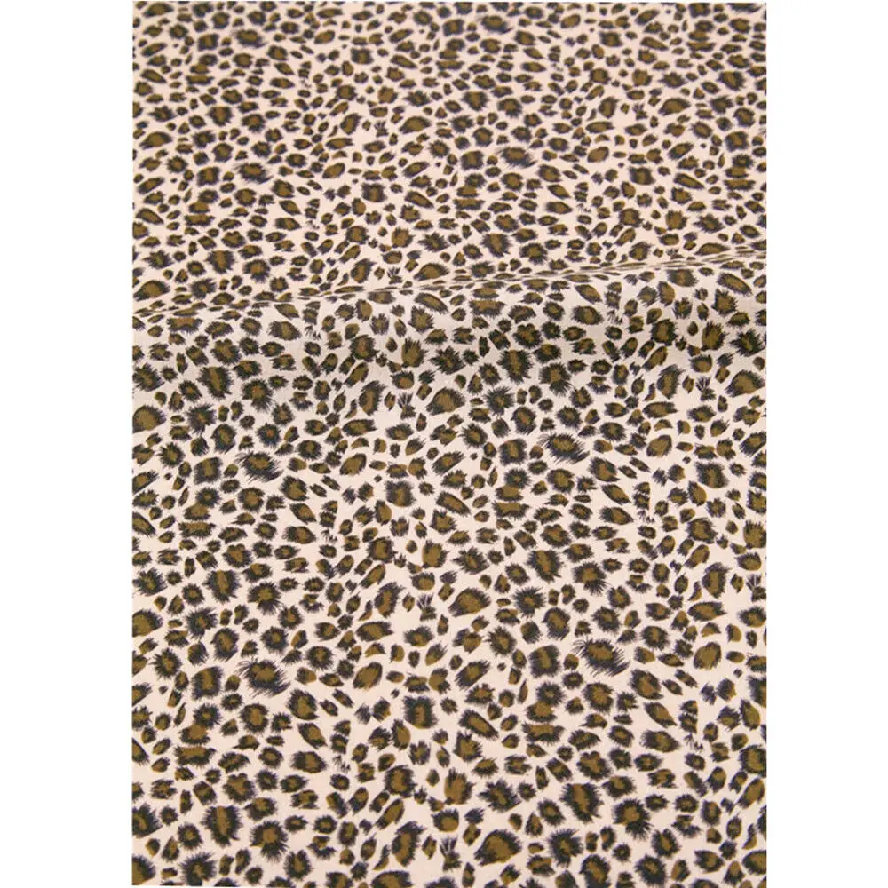 25*25cm Leopard Animal Printed 100%Cotton Plain Fabric Patchwork for DIY Sewing Handmade Clothing Pillow Home Textile Decoration