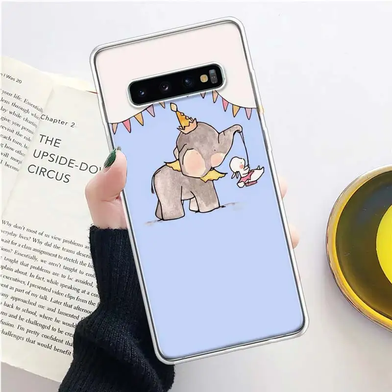 Cute Elephant rabbit Bunny Phone Case For Samsung Galaxy S21 S20 FE S22 S23 S24 Ultra S10 Plus S9 + S8 S10E Soft Cover Shell