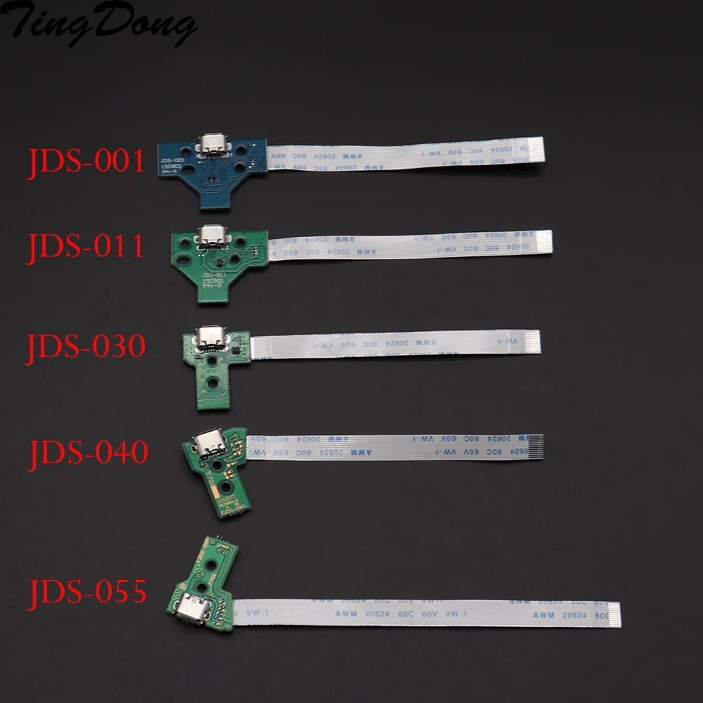 For Sony PS4 Pro Controller USB Charging Board Socket Circuit JDS-001 JDS-011 JDS-030 JDS-040 JDS-055 with Ribbon