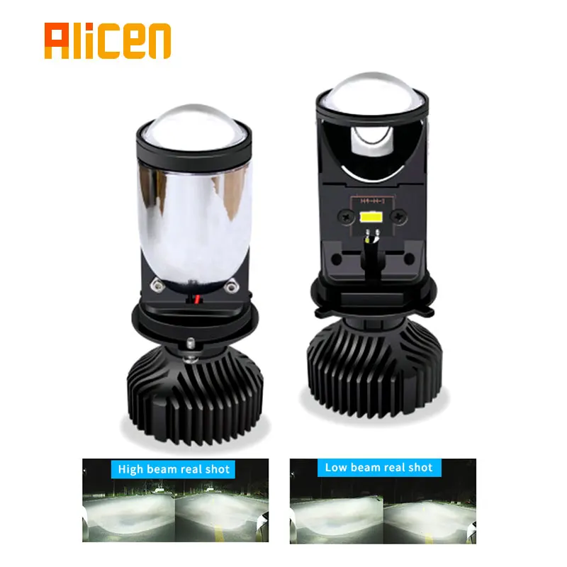 

2 Car headlights H4/9003/HB2 high/low LED mini dual LED lens projector 14000LM Canbus 12v 24V bulb
