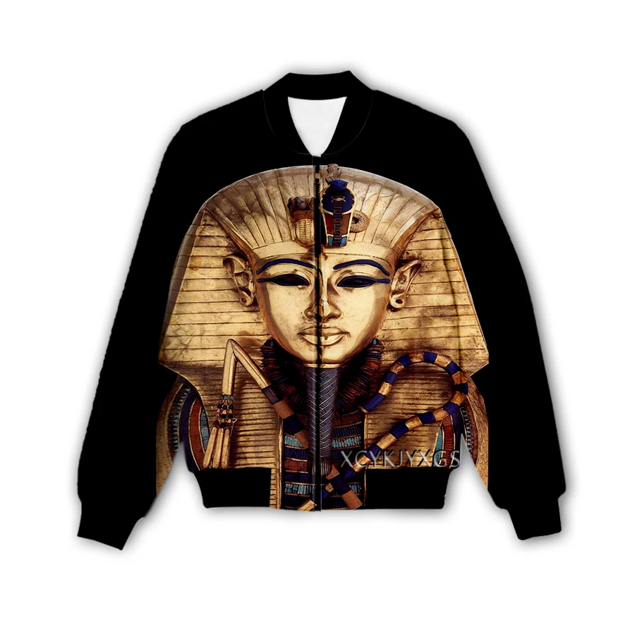 Phechion New Men/Women Egyptian Pharaoh 3D Printed Jacket Fashion Streetwear Men Loose Sporting Jacket & Coat M39