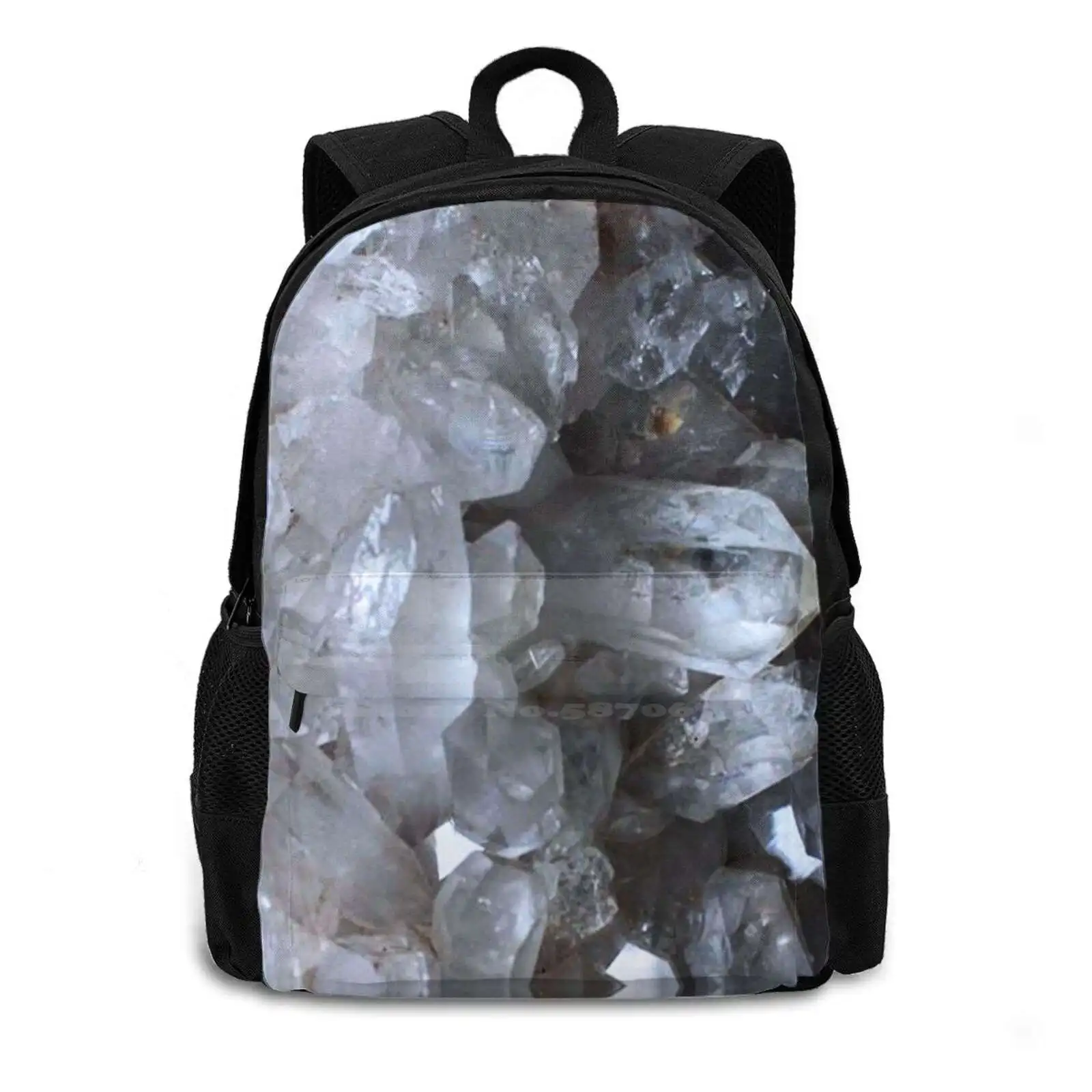 Raw Stone #8 Hot Sale Schoolbag Backpack Fashion Bags Macro Cristal Texture Raw Stone Faceted