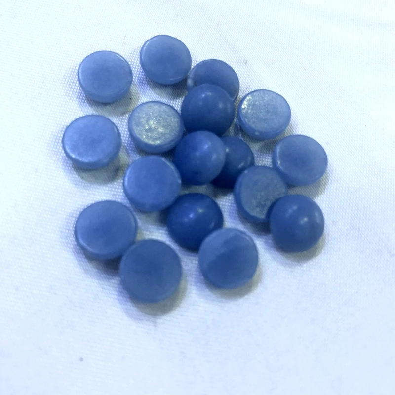 Natural Blue Angelite Gemstone Beads Cabochons Wholesale 5pcs/pack 6mm/8mm round for Jewelry Ring Faces