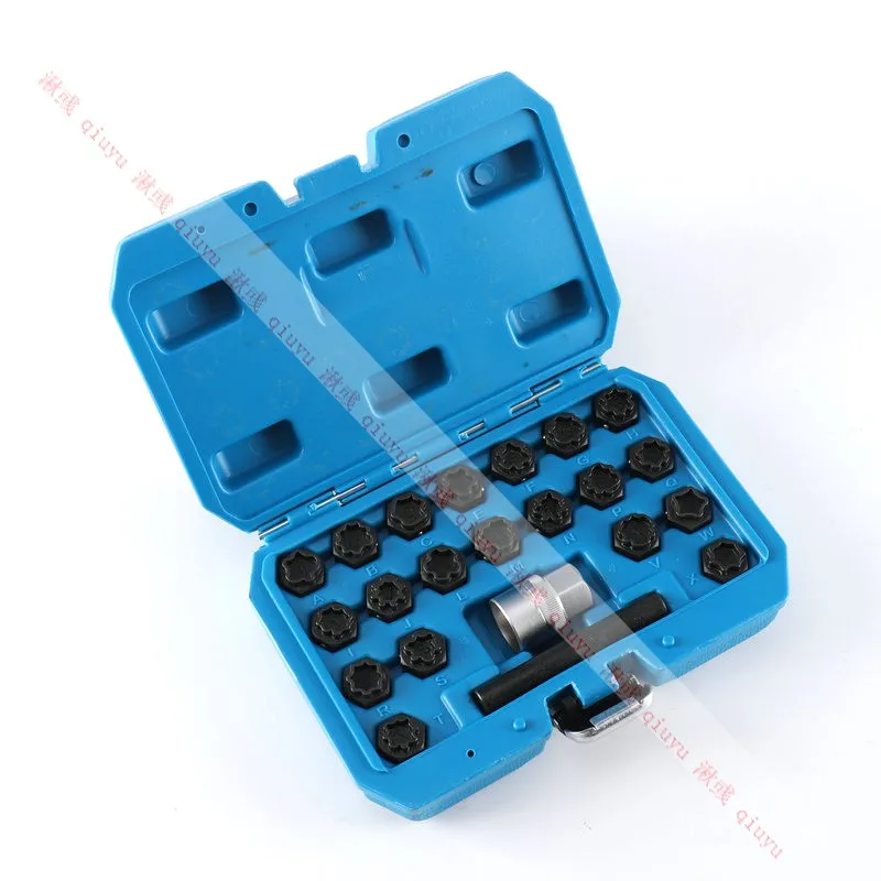 

22pcs Anti-Theft Screw Sleeve Removal Install Socket For BMW Wheel Lock Lugnut Anti-Theft Screw Lug Nut Locking Key Socket 41-60