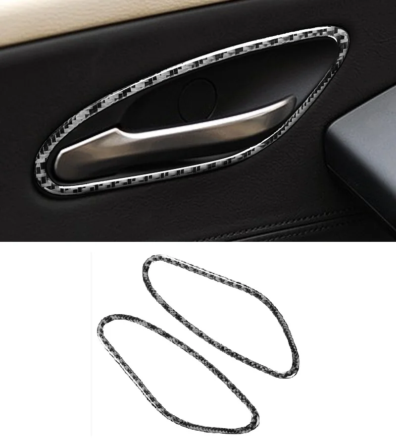 

Carbon Fiber Car Inner Door Handle Frame Stickers Car Accessories Fit For BMW 6 Series E63 E64 2004-2010