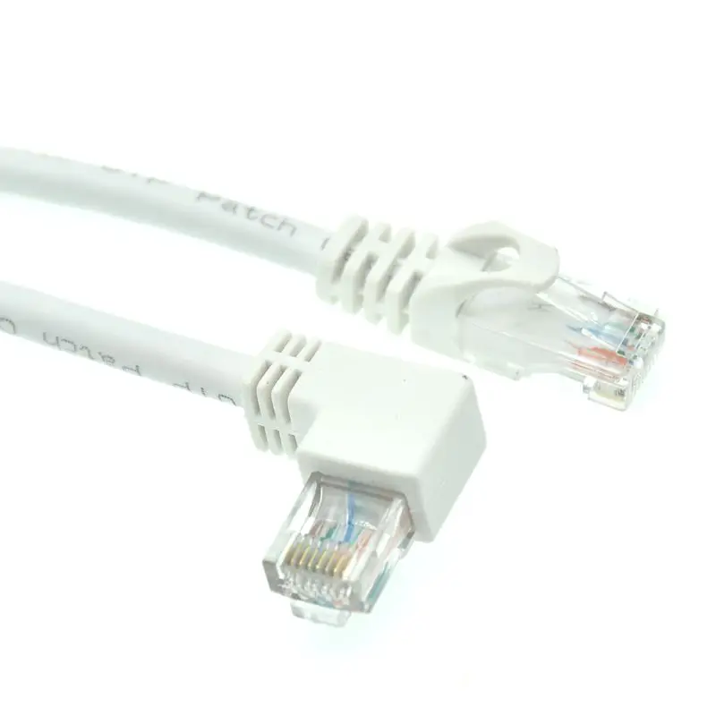 90 Degree Right Angle Elbow RJ45 CAT6 8pin UTP Side Angled L Shape RJ45 Patch Cord Shape Ethernet Cable Lan Short Cable Gigabit