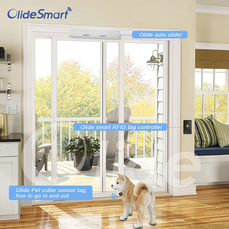 Smart Home Automatic Pet Sliding Door, Can be Phone App Control