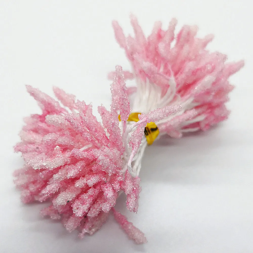 500pcs 2mm/0.078inch Mixed Double Heads DIY Artificial Mini Pearl Flower Stamen Pistil Floral Stamen For Wedding Decoration DIY