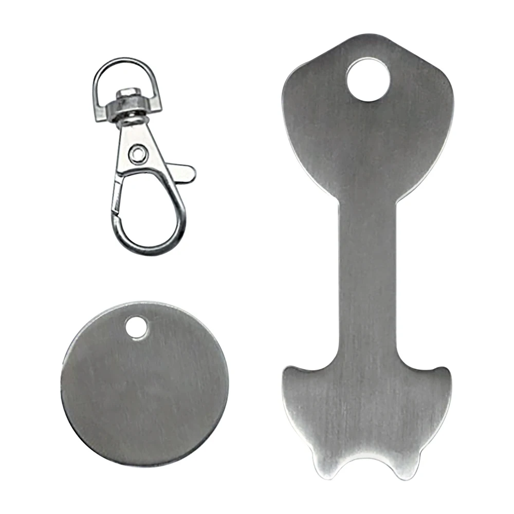 Stainless Steel Shopping Trolley Remover Keyring Removable Shopping Trolley Coin Token Shopping Token Keyring For Shopping Cart