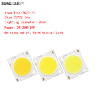 25x23mm 20mm Diameter LED COB Spotlight Light Source Cold Warm Nature White for Down Track Lamp 10W 20W 30W Diode LED