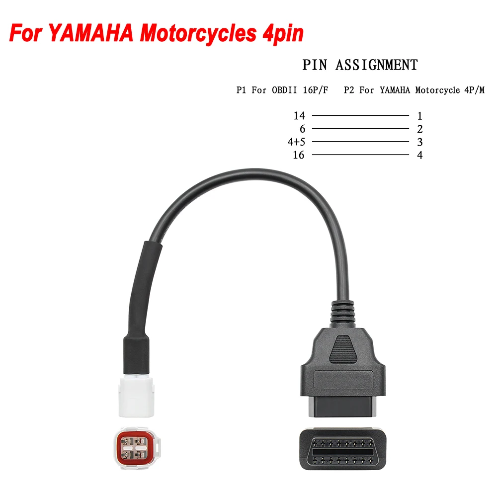 Para KTM motocicleta OBD 2 cable de extensión conector OBD2 para YAMAHA para HONDA Moto para SUZUKI para Ducati para Kawasaki