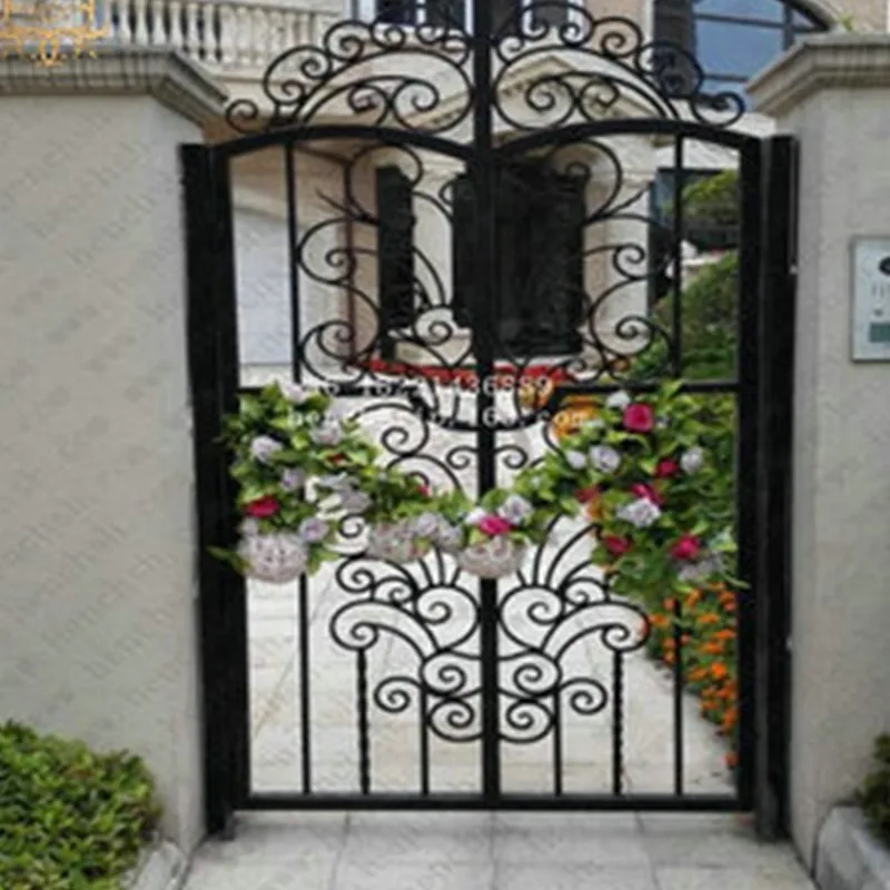 

Hench Wholesale Export Wrought Iron Gate With Electrical Lock Bell APP