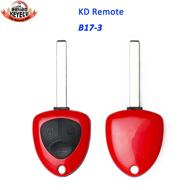 KEYECU Xhorse B Series B17-3 For Ferrari Style 3 Button Universal KD Remote Control For KD200 KD900 KD900+ URG200 KD-X2 Mini KD