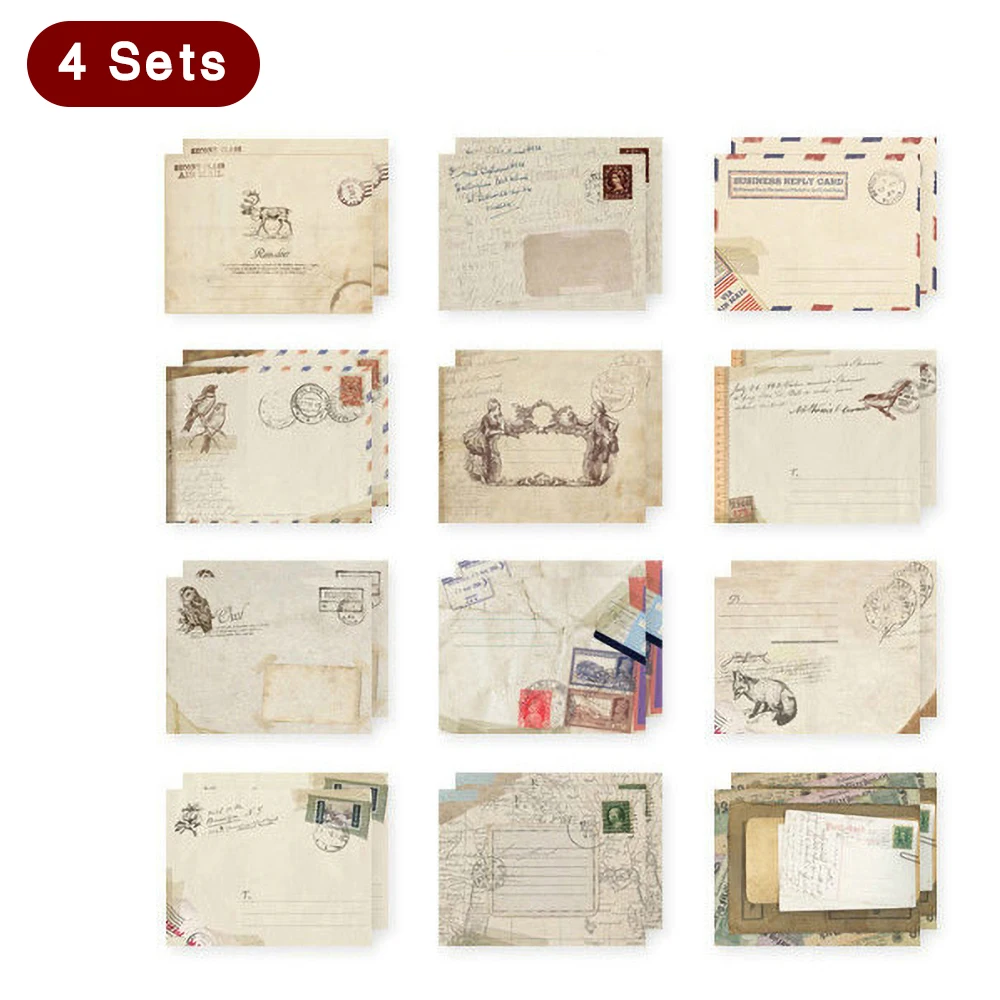 48-Pcs 9.5x7.2cm Window Mini Series Retro Small Envelope Color Envelope Decorative Envelope