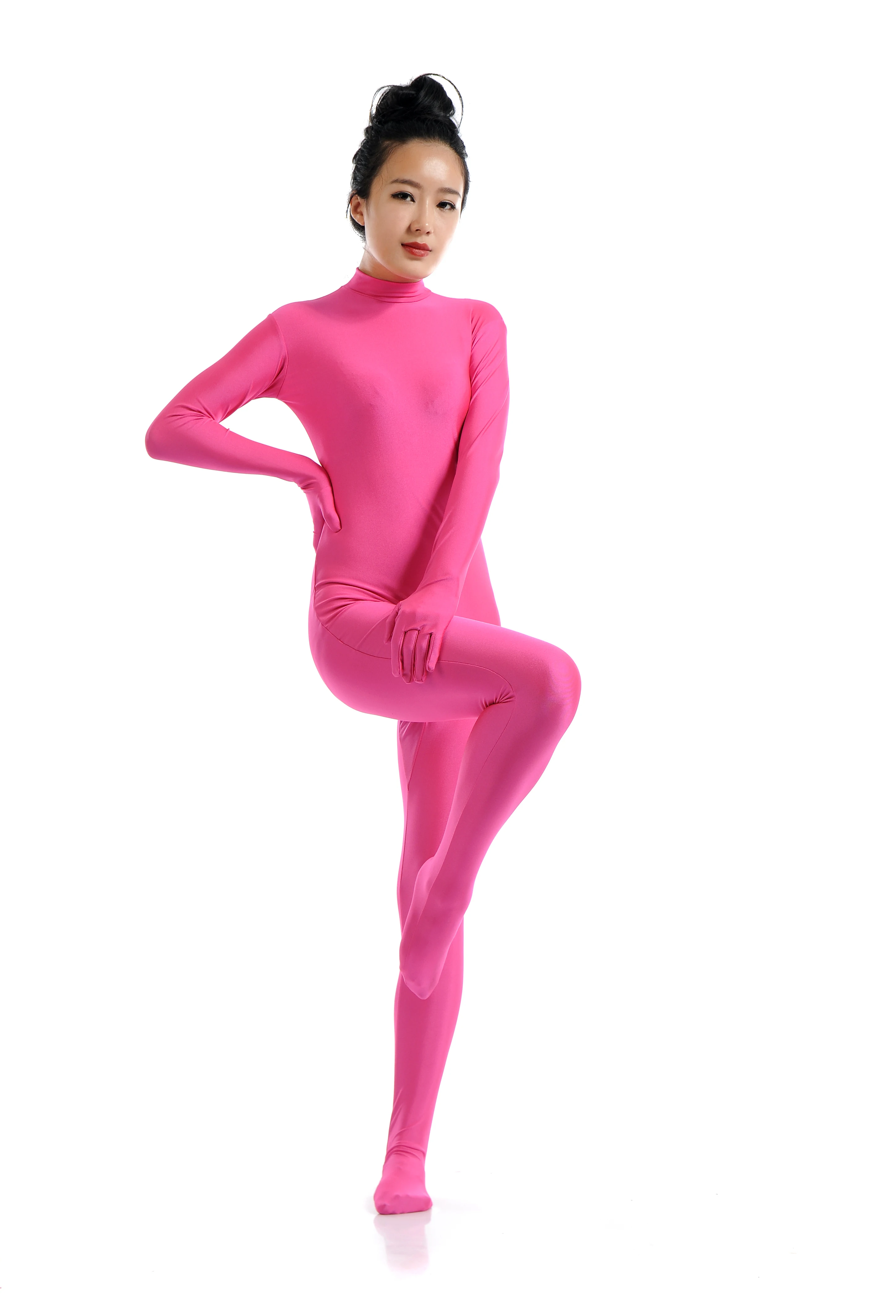 Fantasia zentai personalizada estilo halloween, trajes para adulto, virilha com zíper e olhos abertos, rosa, masculino