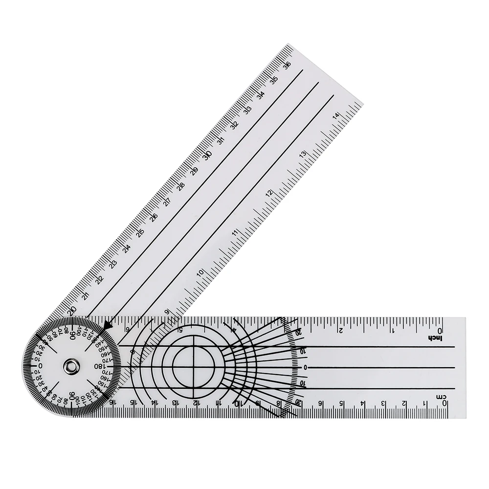 Measuring Tool Goniometer Protractors 360 Degree Rotation Professional Angle Medical Spinal Ruler Multifunction Goniometer