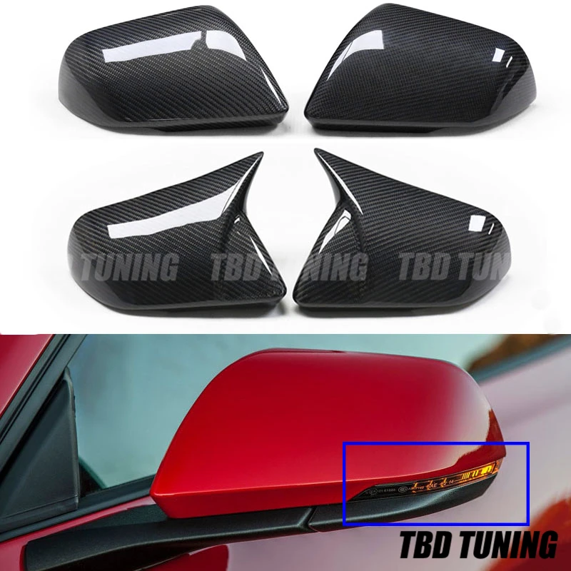 

Carbon Fiber Mirror Cover For Ford Mustang Americe Model 2014 2015 2016 2017 2018 Replacement&Add On Style Car Wing Mirror Cover