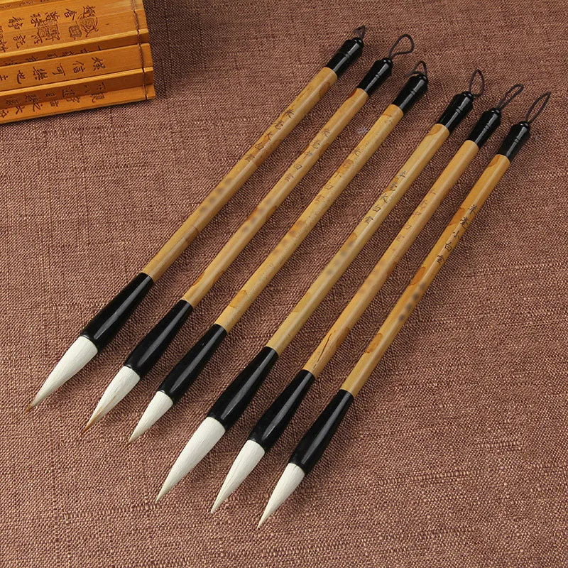 3pcs White Clouds Calligraphy Woolen Hair Writing Brush Calligraphy Drawing Freehand Painting Brushes Brush Pen Tinta China