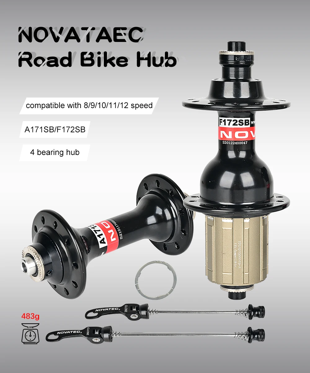 NOVATEC フロント リアハブ ホイール 20H 24H ロードバイク Novatec-ロードバイクハブ,フロント,20h,リア,24h,クイック