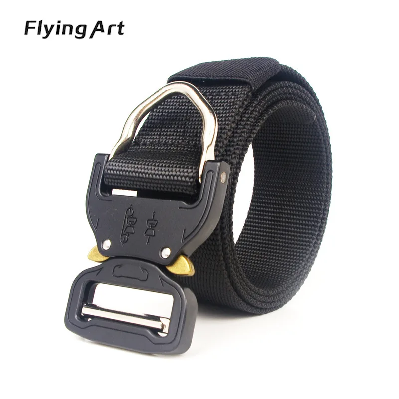 Flying Art 38MM Zinc Alloy pull ring Automatic combat readiness men's army Belt Buckle quick release belt Backpack Accessories