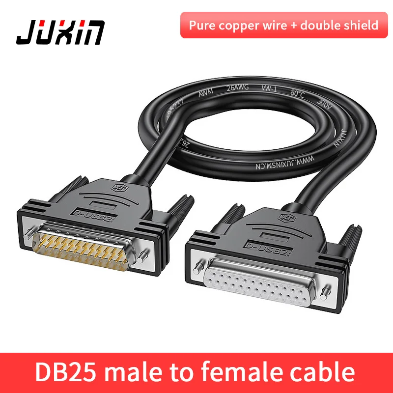 Cable paralelo macho a macho hembra para impresora láser DB25, convertidor de Pin, 1,5 M, 3M, 5M, 10M