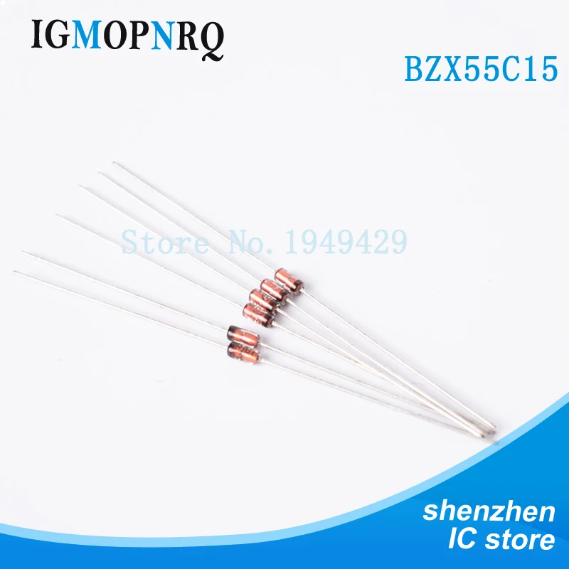 200PCS 0.5W 15V BZX55C15 1/2W DO-35 Zener  15 Volt 0.5W 5% New   fast delivery