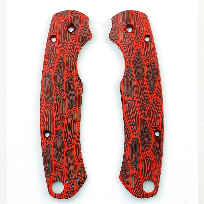 Imagem -06 - Folding Faca Handle Grip Patches para Spyderco Paramilitar Para2 C81 Escalas Personalizadas Acessórios Materiais Peças Faça Você Mesmo Par G10