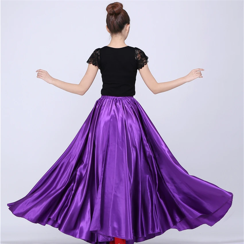 10 farbe Flamenco Röcke für Frauen Spanisch Dance Gypsy Bauch Chorus Erwachsene Feste Bühne Leistung Frauen Stierkampf Spanien Kleid