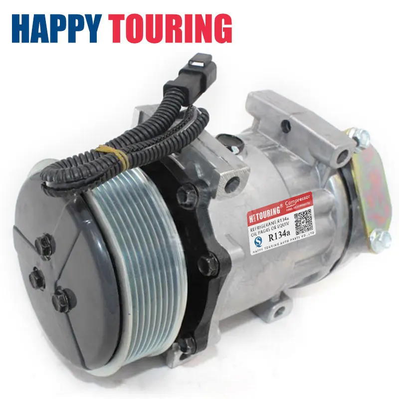 

For Sanden 8203 Auto Car AC A/C Compressor for JCB Telescopic handler TM Series 1168203 32008562 12V