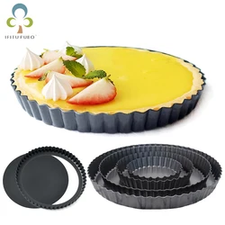 Fluted Pie Tart Pan Mold Baking Removable Bottom Nonstick Quiche Tool Rectangle Bakeware template Dishes Cake Pans GYH