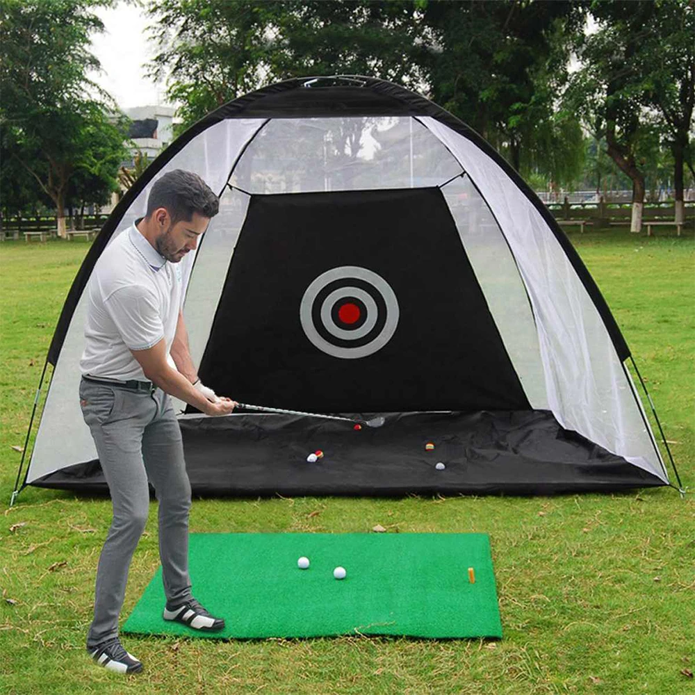 Jaula de Golf portátil de 2M, Red de entrenamiento para deportes al aire libre en interiores, equipo de ejercicio de Golf, entrenador de jardín,