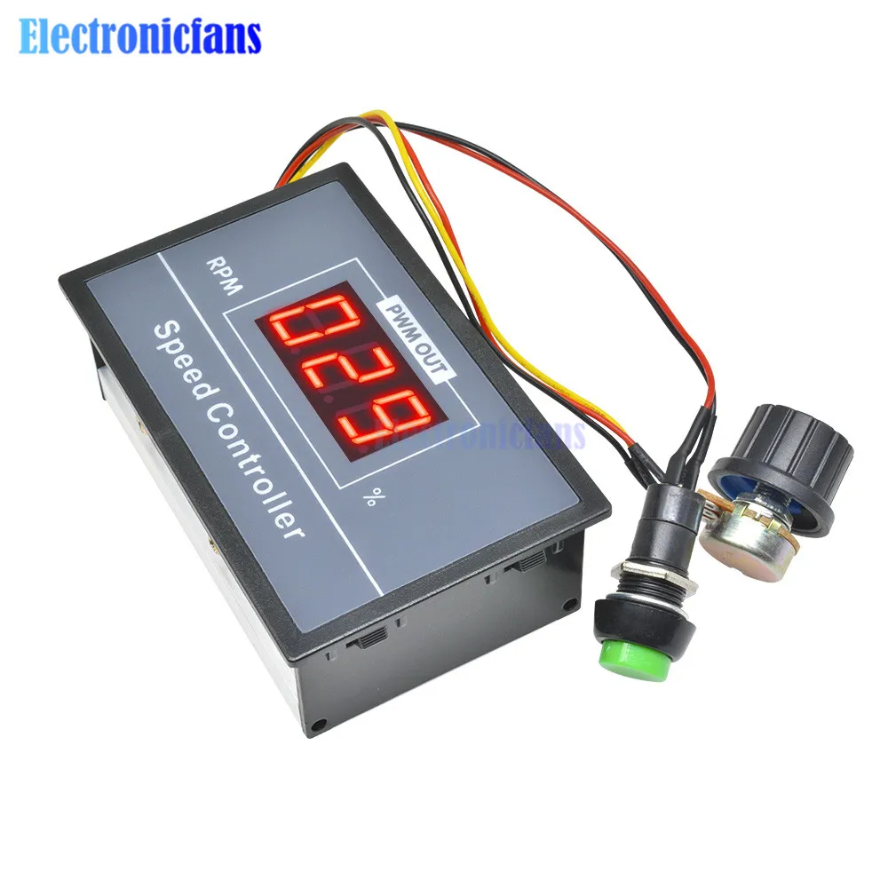 30A PWM-Motorgeschwindigkeitsregler 6V 12V 24V 48V DC LED-Digitalanzeige 0-100% Einstellbarer Spannungsregler mit Potentiometer-Schalter – Detail 5