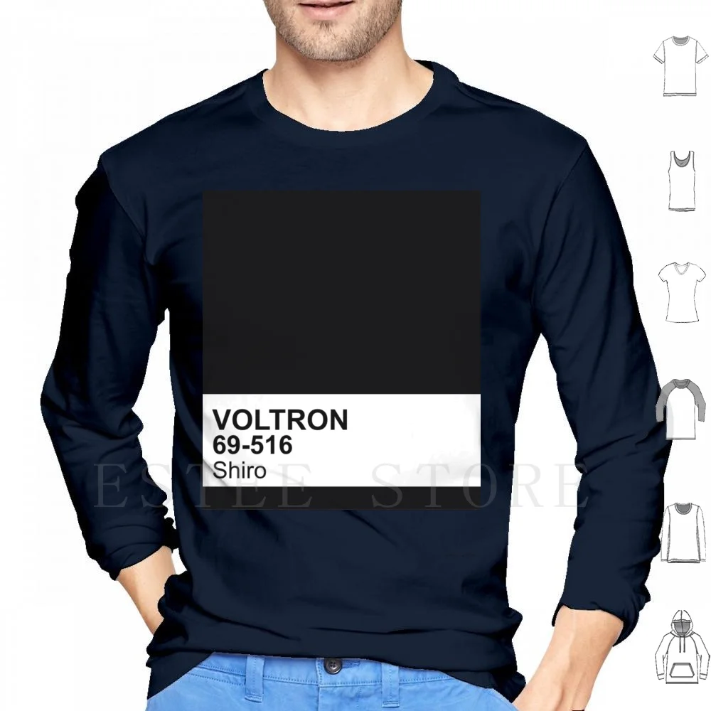 Shiro Pantone Hoodies Long Sleeve Voltron Legendary Cartoon 80s Vld Lance Keith Hunk Pidge Shiro Allure Garrison